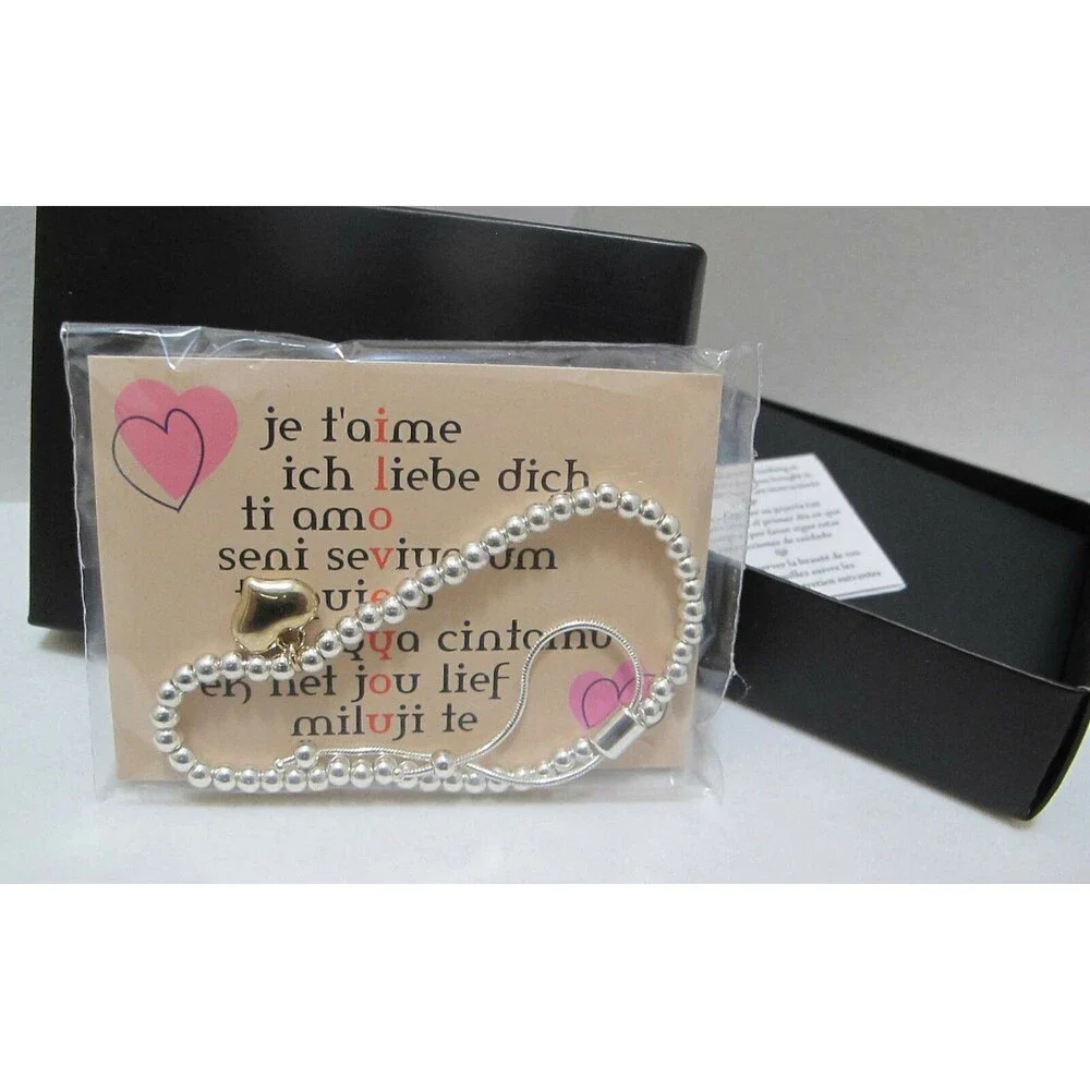 Filled With Love Bracelet and Card Set, 8 Different Languages